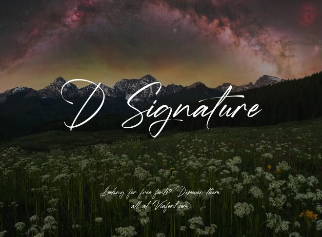 D Signature Font