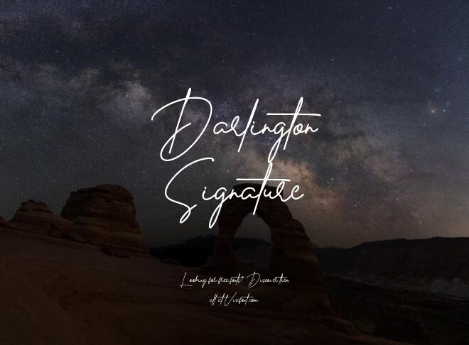 Darlington Signature Font