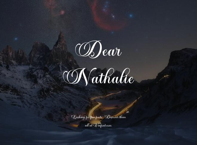 Dear Nathalie Font