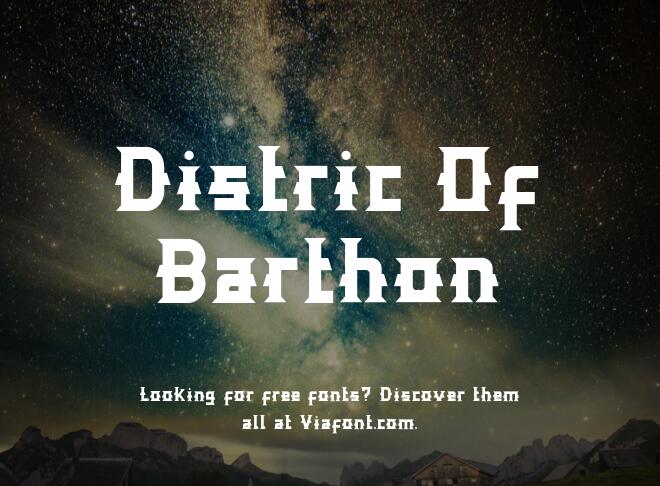 Distric Of Barthon Font