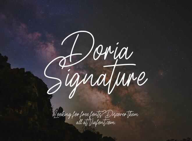 Doria Signature Font