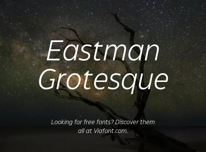 Eastman Grotesque Font