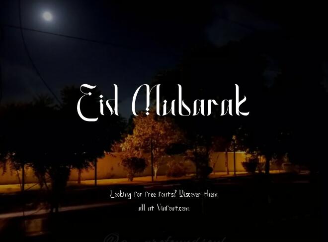Eid Mubarak Font