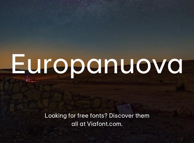 Europanuova Font