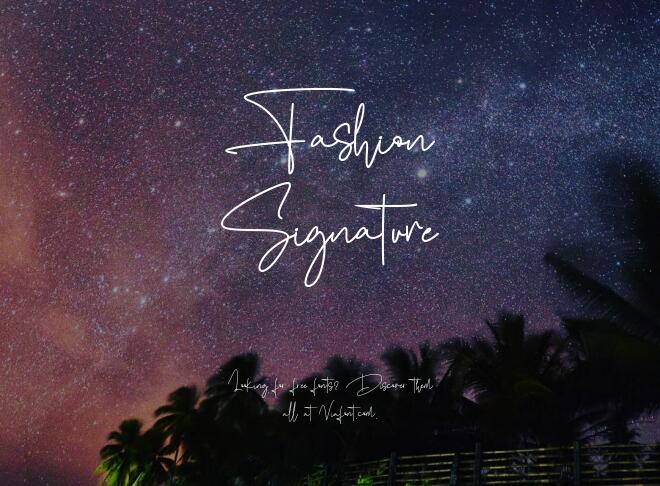 Fashion Signature Font