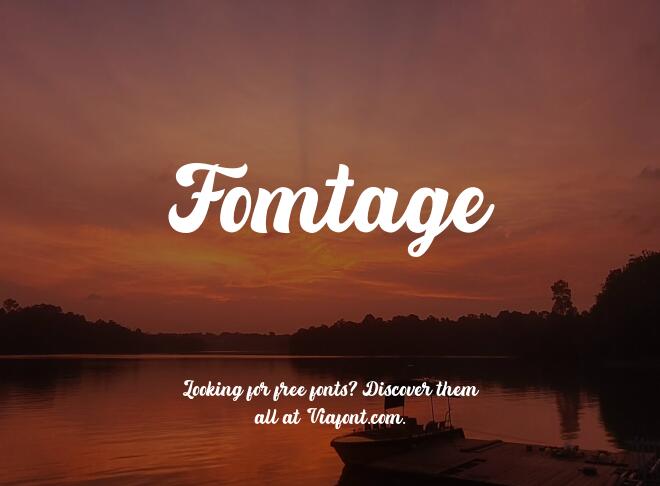 Fomtage Font