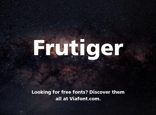 Frutiger Font