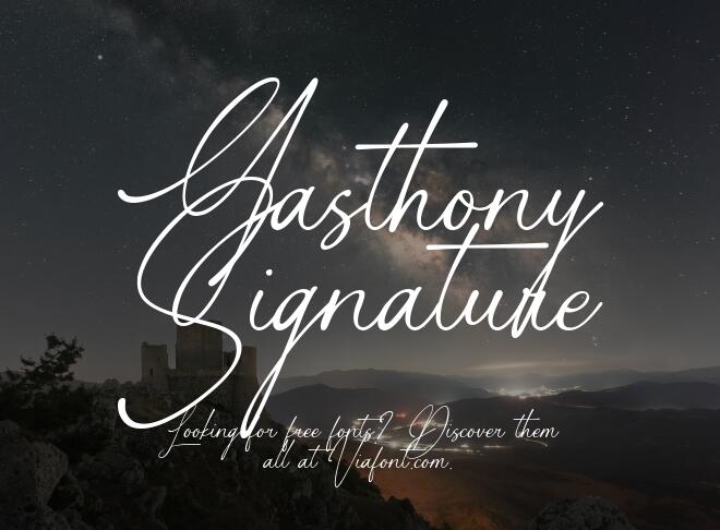 Gasthony Signature Font