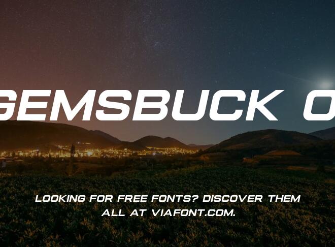 Gemsbuck 01 Font