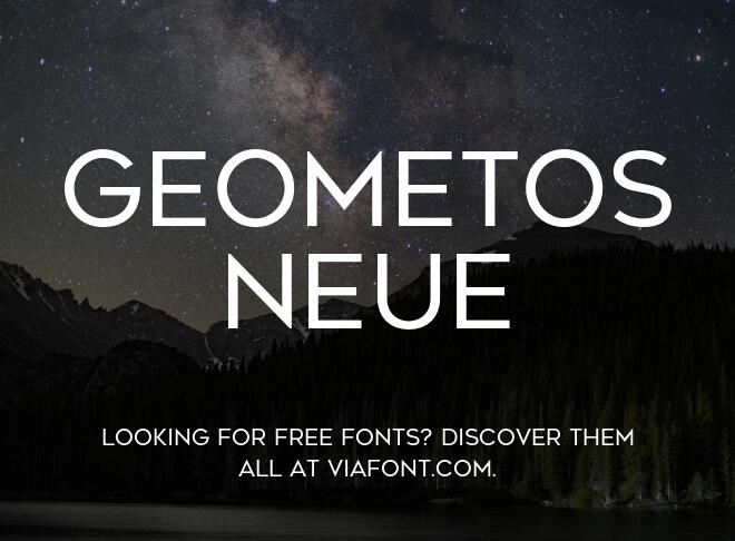 Geometos Neue Font