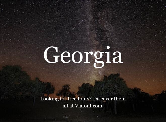Georgia Font Family