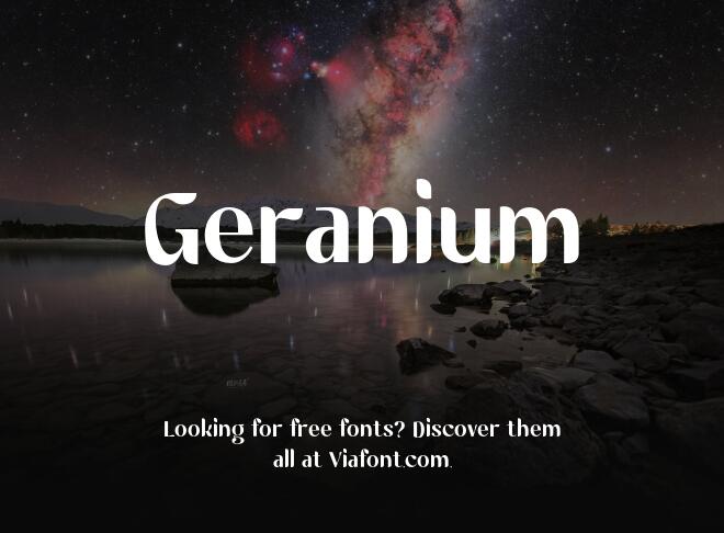 Geranium Font