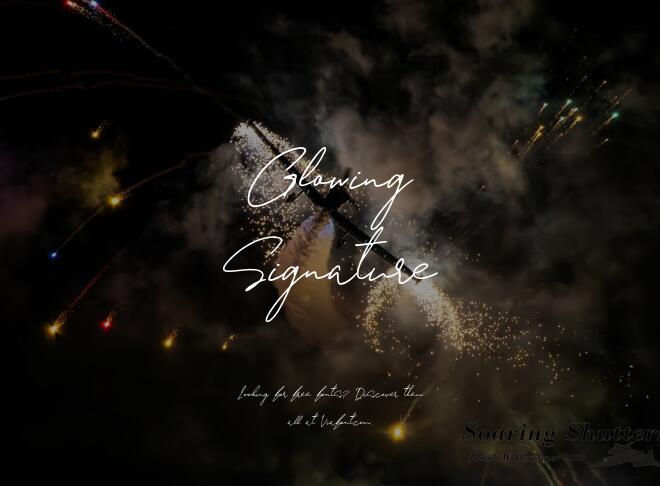 Glowing Signature Font