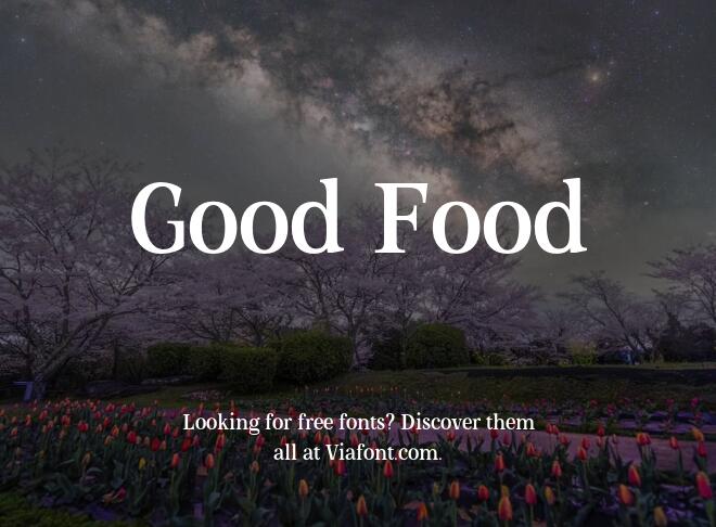 Good Food Font