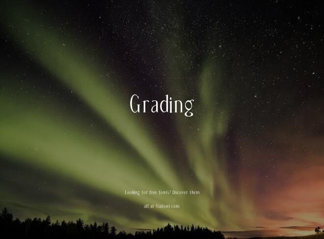 Grading Font