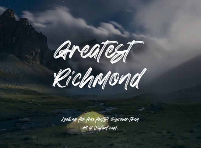 Greatest Richmond Font