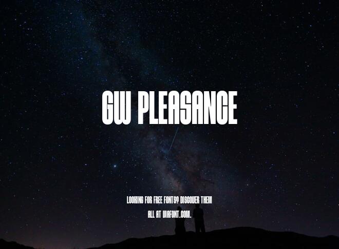 Gw Pleasance Font