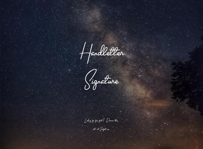 Handletter Signature Font
