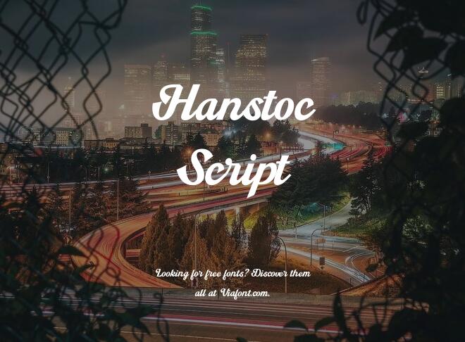 Hanstoc Script Font