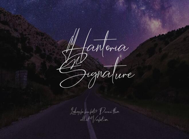 Hantoria Signature Font