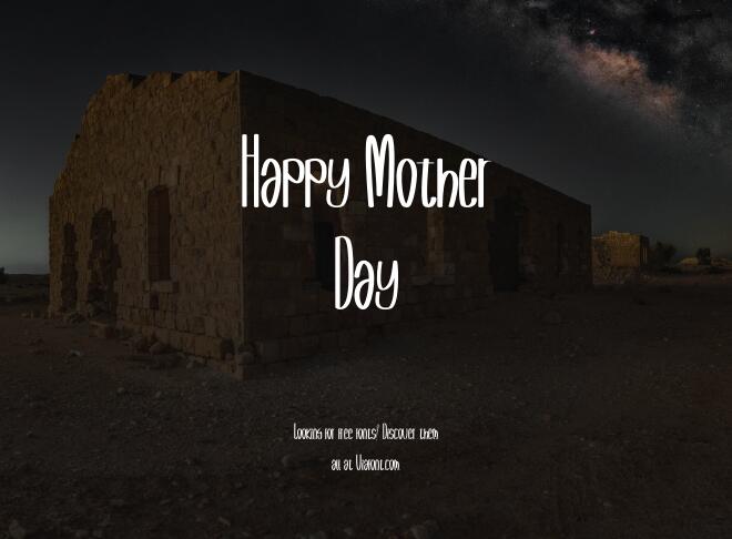 Happy Mother Day Font