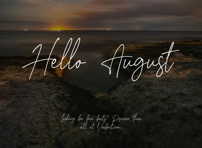 Hello August Font