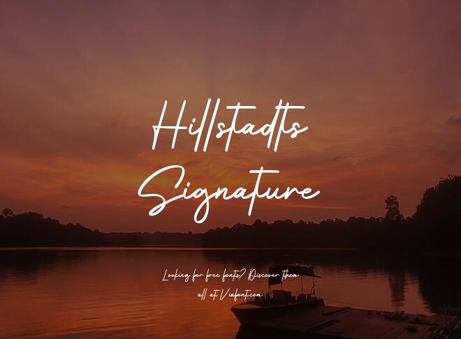 Hillstadts Signature Font