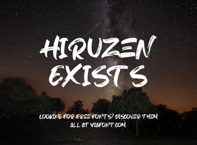Hiruzen Exists Font
