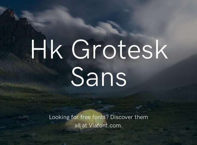 Hk Grotesk Sans Font Family