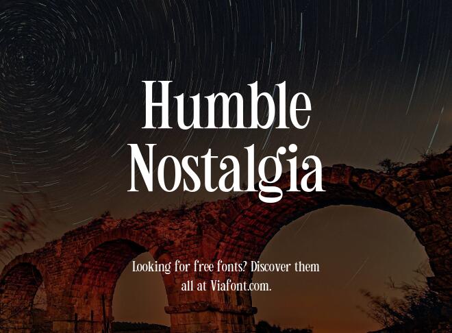 Humble Nostalgia Font