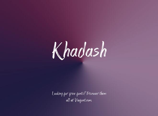 Khadash Font