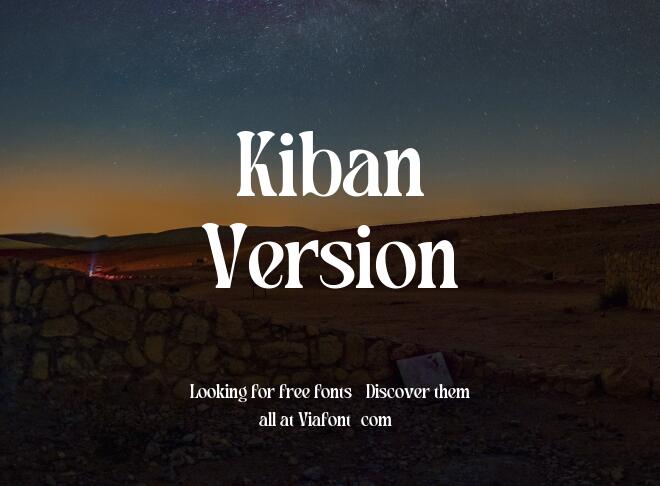 Kiban Version Font