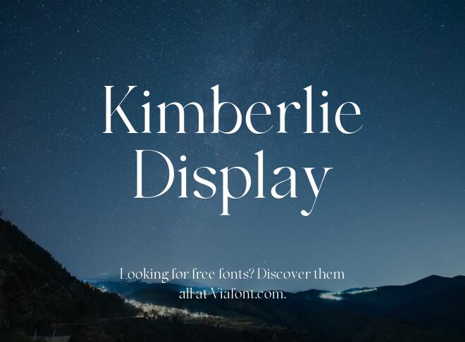 Kimberlie Display Font