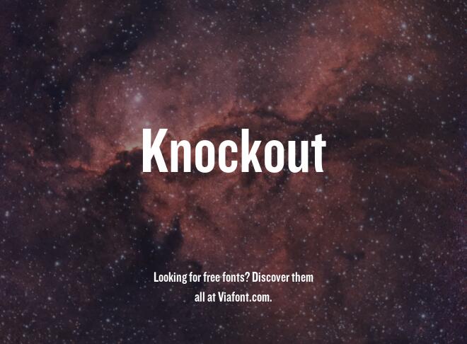 Knockout Font