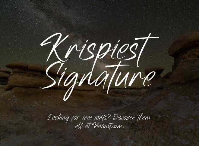 Krispiest Signature Font
