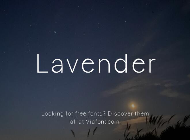 Lavender Font