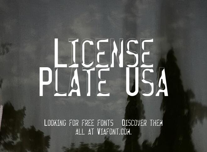 License Plate Usa Font