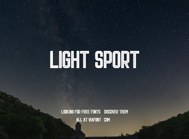 Light Sport Font