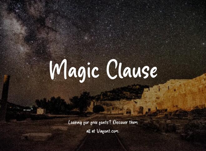 Magic Clause Font