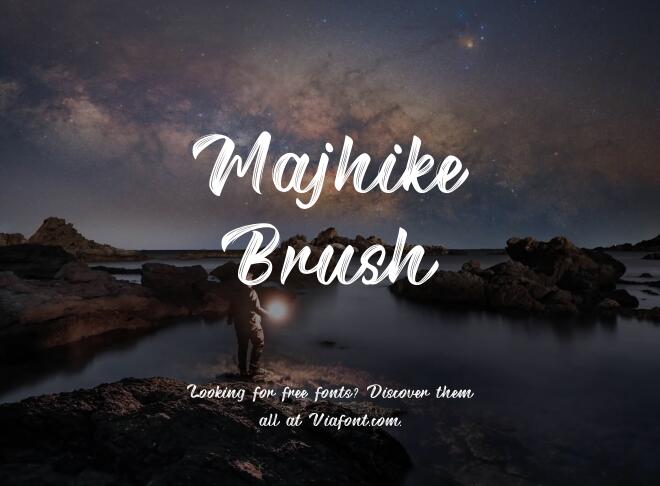 Majhike Brush Font