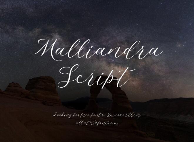 Malliandra Script Font