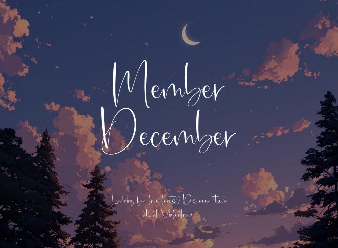 Member December Font
