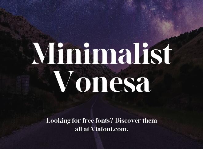 Minimalist Vonesa Font