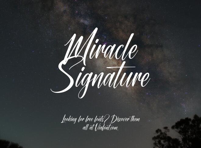 Miracle Signature Font
