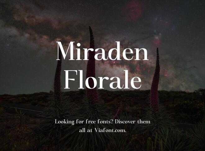 Miraden Florale Font