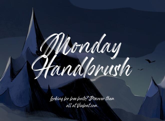 Monday Handbrush Font