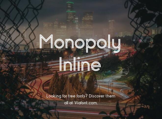 Monopoly Inline Font