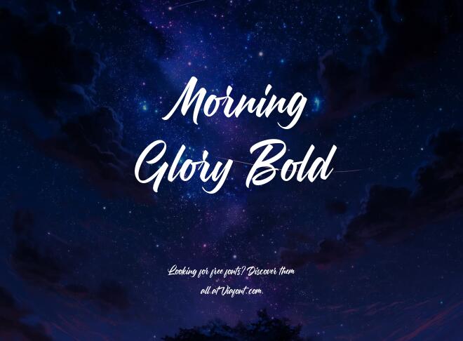 Morning Glory Bold Font