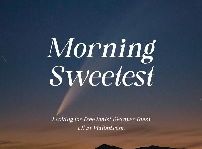 Morning Sweetest Font