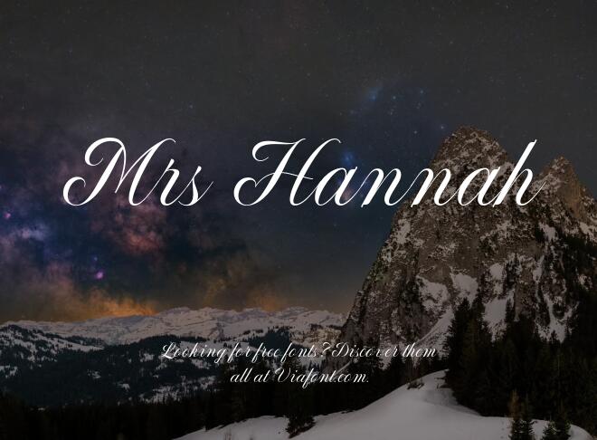 Mrs Hannah Font